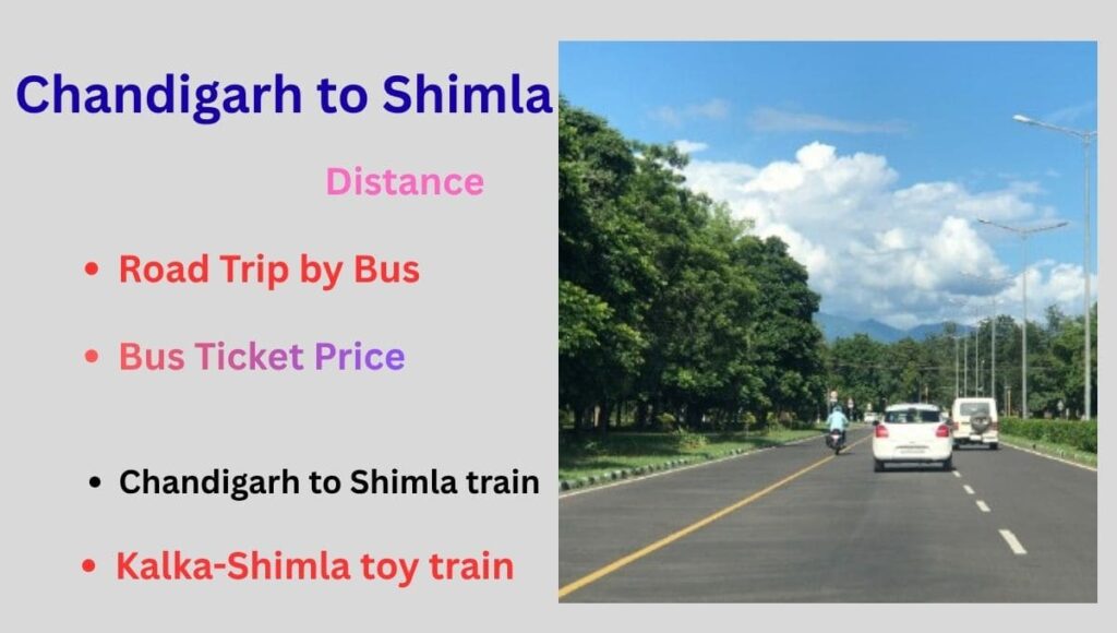 Chandigarh to Shimla distance by road